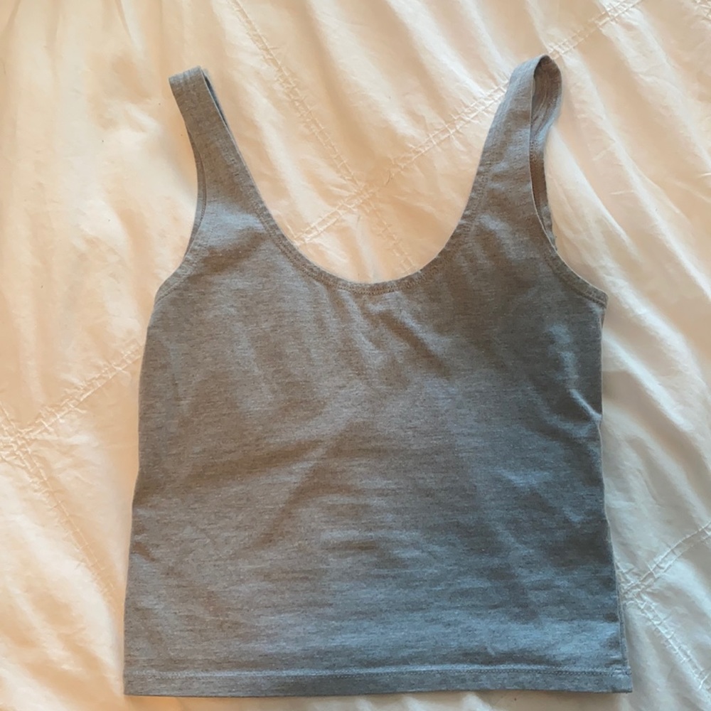 Topshop grey cropped tank